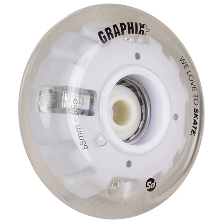 SKA905521/Piece POWERSLIDE Graphix Plus LED Rollen – 72mm 85A | LED Rollen für Inlineskates | Leuchtrollen für das Inline Skating | Inline Skating Rollen Inline Skating Wheels Rollerblading Wheels Inline Skating Rollerblading Inlineskaterollen Skating Wheels for Rollerblader  Rollen für Inlineskater Lörrach Freiburg Basel Inliner Richtige Größe right Size for Rollerblades Langhaltende Inlineskaterollen Longlasting Wheels for Rollerblading Skateschule und Skateshop Weil am Rhein SkaMiDan Deutschland Germany
