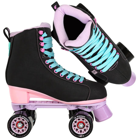 SKA810720 CHAYA Melrose Black Pink Roller Skates Lifestyle Rollschuhe Skatepark Rollschuhe Chaya Quad Skates Aggressive Quad Skates Rollschuhe Stunt Rollschuhe Rollkunstlauf Rollschuhe Rollerskates Schwarze Rollschuhe Lifestyle Rollschuhe Roller Skating Quad Skating Skateschule und Skateshop Weil am Rhein SkaMiDan Lörrach Freiburg Basel Deutschland Germany