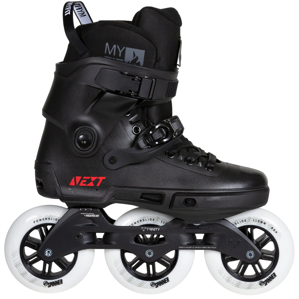 SKA908366 POWERSLIDE Next 110 Core Black Trinity X Urban Inlineskates Urban Inline Skating Urban Inline Skating Freeskates City Skates Fitness Inliner Sport Skates Sport Inliner Rollerblades Rollerblading Lörrach Freiburg Basel Inliner Skateschule und Skateshop Weil am Rhein SkaMiDan