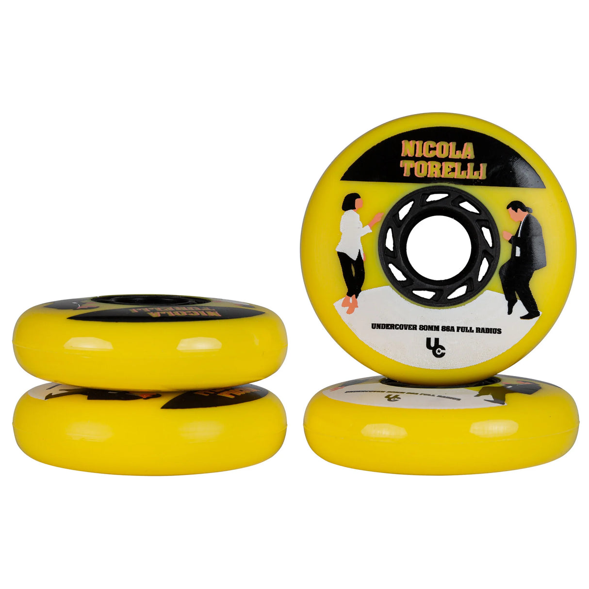 SKA406290 UNDERCOVER Nicola Torelli Movie Wheels 80mm 86A Yellow | 4-Pack | Urban Inline Rollen Inline Rollen Urban Inline Rollen Edition Urban Inline Rollen Aggressive Inline Rollen Urban Inline Rollen Fitness Inline Rollen für Inliner Stuntrollen Rollerblades Rollerblading Aggressive Inline Skating Aggressive Inline Skating Rollerblading Blading Inline Skating Inliner Skateschule und Skateshop Weil am Rhein SkaMiDan Lörrach Freiburg Basel Deutschland Germany