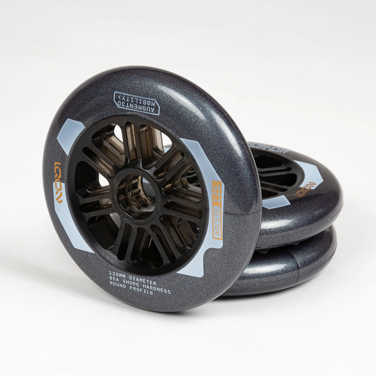 SKA30325 IQON Access 125 Dark Grey Wheels | 125mm 85A | Dunkelgrau | 3-Pack | Urban Inline Rollen Urban & Freestyle Inline Rollen Aggressive Inline Rollen | 4-Pack | Aggressive Inline Rollen Aggressive Inline Rollen Inline Rollen Urban Inline Rollen Edition Urban Inline Rollen Aggressive Inline Rollen Urban Inline Rollen Fitness Inline Rollen für Inliner Stuntrollen Rollerblades Rollerblading Aggressive Inline Skating Aggressive Inline Skating Rollerblading Blading Inline Skating Inliner Skateschule und Ska