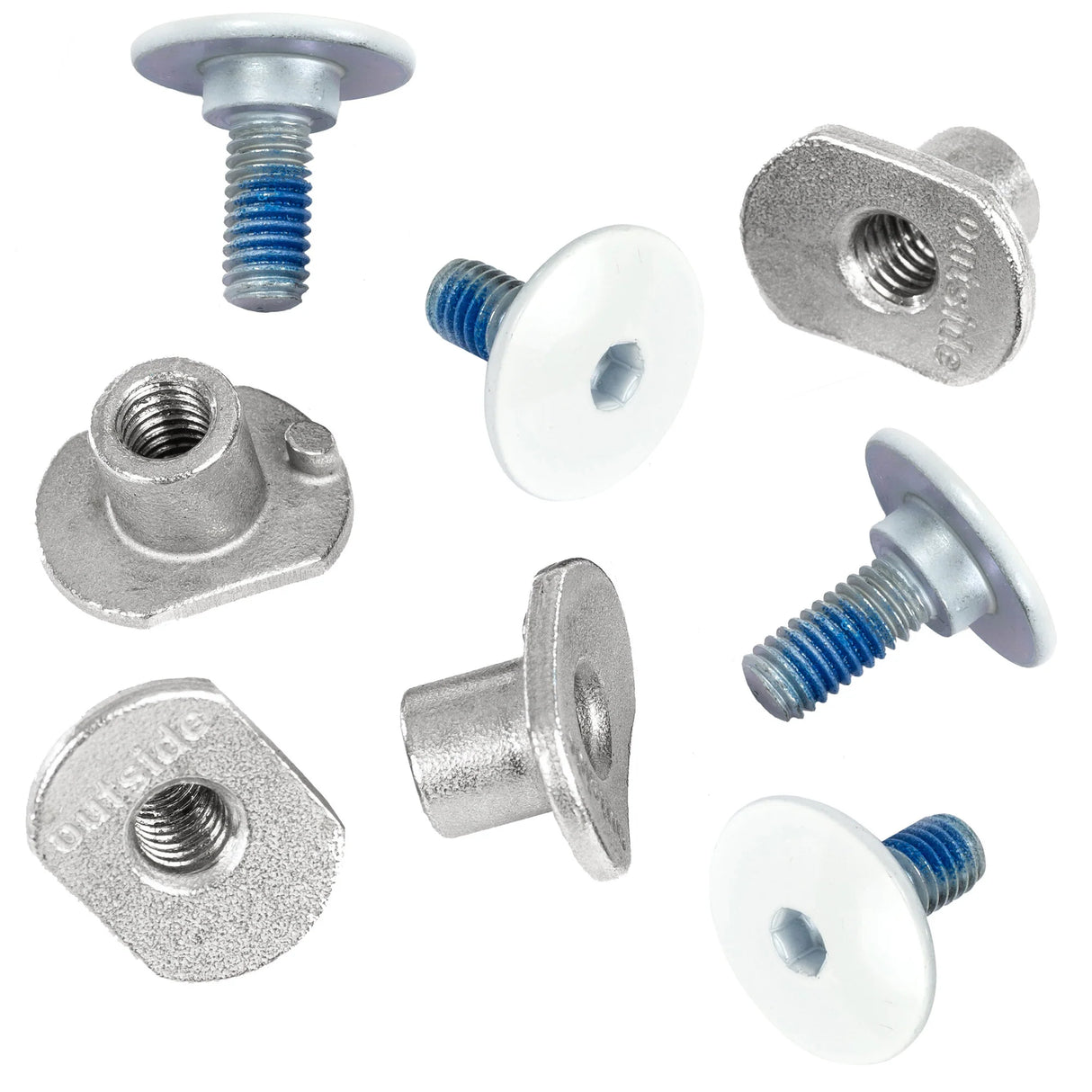 SKA710217 USD Aeon Cuff Screw Set White | Generation II | Für rockerbare Aeon und Swell Cuffs | 4-Pack | 1-Set USD Aeon Skates Replacements Spare Parts Screws Schrauben Schnallen Inliner Schnallen Buckles Next Schnalle Zoom Schnalle Kaze Schnalle Swell Schnalle Inliner Skateschule und Skateshop Weil am Rhein SkaMiDan Deutschland Germany Lörrach Freiburg Basel