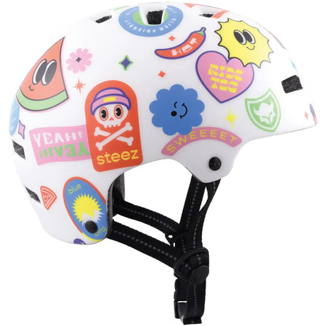 SKA07500460281780020218/XXS-XS TSG Nipper Maxi Graphic Design Kids – Happy Sticker – 52–54 cm – Weiß Bunt | Kinder Skatehelm | Stunt Helm für den Actionsport Skate helmet Skatehelm Kopf Rennhelm Fahrradhelm Radhelm Bike Helm Stunt Helm Skatehelm Stunt Skatehelm Größenverstellbar protectors skate helmet aggressive helmet wind helmet skatehelm surzhelm radhelm fahrradhelm sporthelm schutzhelm Skate Schützer Inliner Schützer Schutzausrüstung Fingerschutz Handschuhe inline skating inliner inlineksaten rollerbla