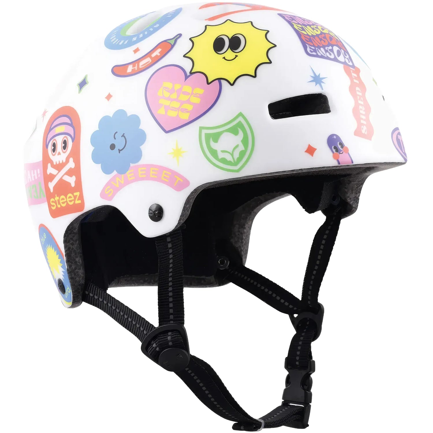fahrradhelm kinder action TSG Nipper Maxi Graphic Design Kids – Happy Sticker – Kinder Skatehelm