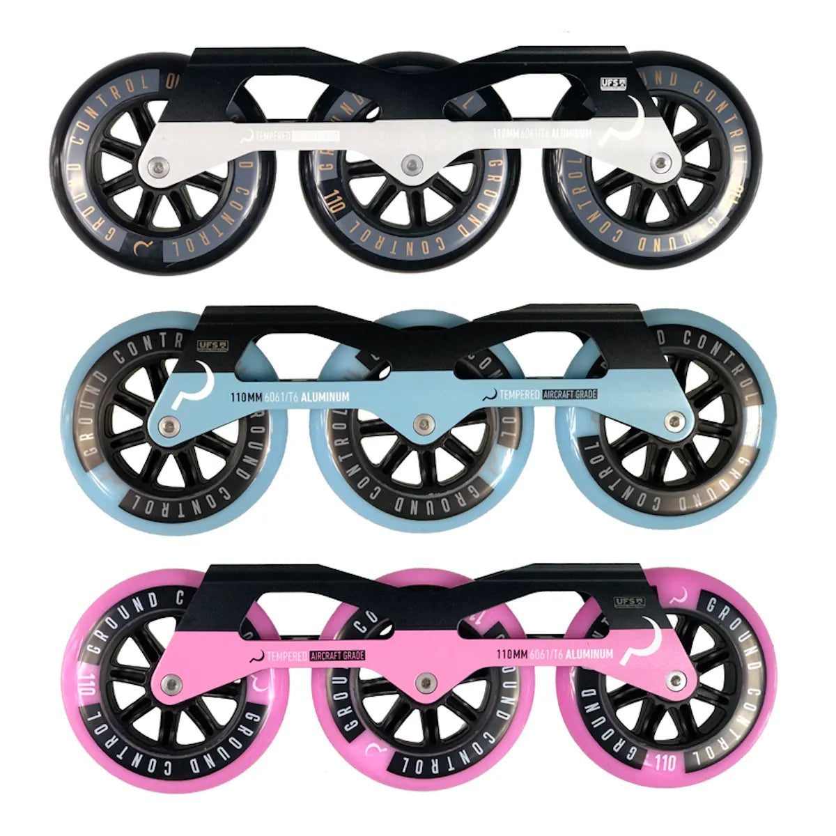 SKA15-GCFSV-110.black/255 Ground Control GC TriSkate V3 110mm 85A Frames | In verschiedenen Farben | 3x 110mm Komplettpaket | UFS Mounting | Urban Inline Rahmen | Fitness & Urban Inline Skating Inline Skating | Urban Inline Skating Frames Rahmen für inline Skates Frames for inline Skating Urban Inline Skating Frames Inliner Rahmen für das urbane Gelände Lörrach Freiburg Basel Inliner Skateschule und Skateshop Weil am Rhein SkaMiDan Deutschland Germany
