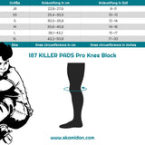 SKA187-PKN-0002/M 187 KILLER PADS Pro Knee Black – Knieschützer | Pro Knieschoner | Schützer Für das Fitness Inline Skating | Fitness Skating Protektors | Schoner für Inline Skater | Protektion for Inline Skater | Knee Pads | Knieschützer | Knieschoner | Elbow Pads | Ellenbogen Protektoren | Lörrach Freiburg Basel Inliner Skateschule und Skateshop Weil am Rhein SkaMiDan Deutschland Germany
 Size Chart Größentabelle