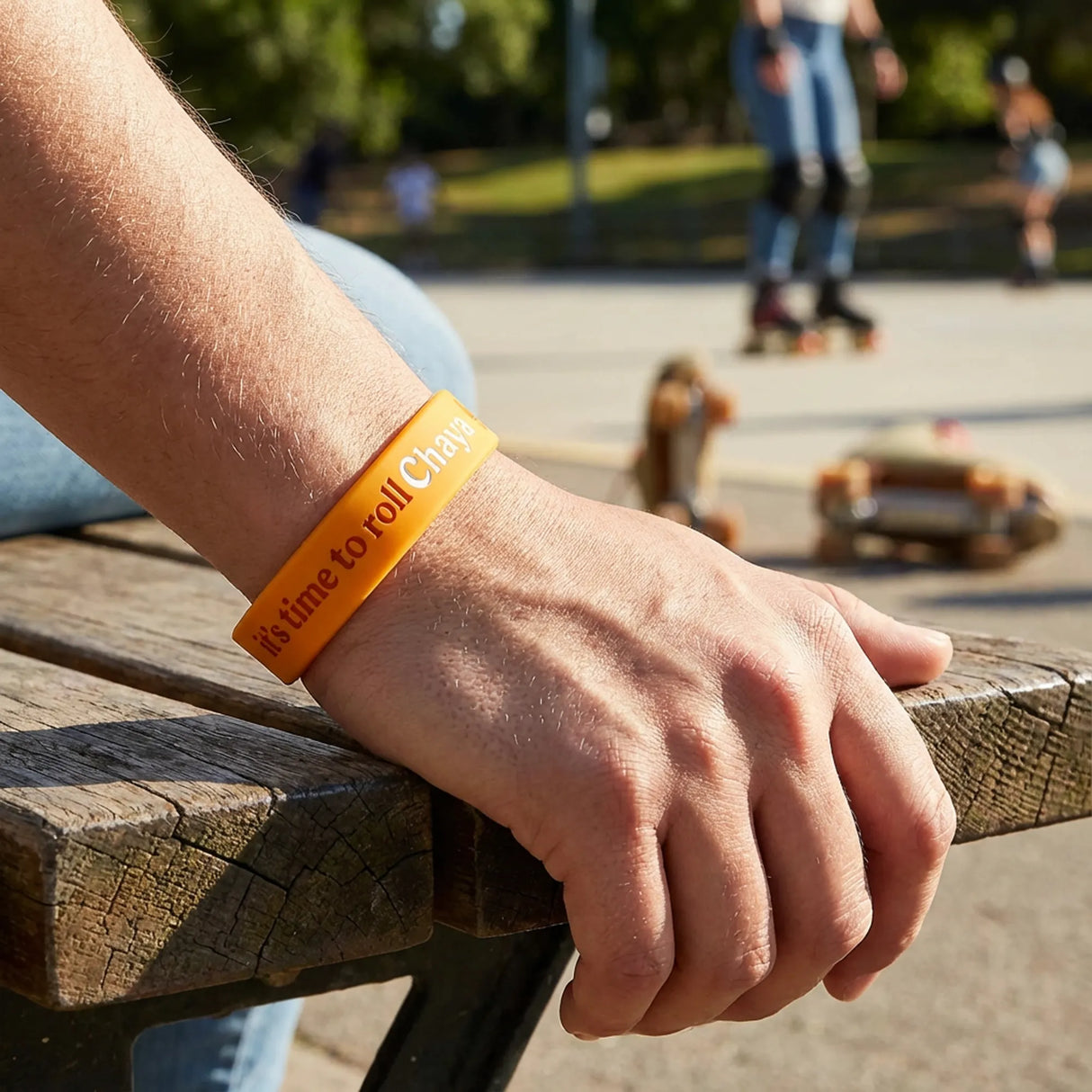 SKA200602/Orange CHAYA Bracelet | Orange | Armband für das Roller Skating Armband bracelet schmuck juwelery accessories zubehör bänder passion roller skating rollschuhlaufen rollschuhe quad skates roller skates skamidan weil am rhein deutschland lörrach freiburg basel skamidan skateshop