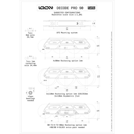 SKA20113 IQON AG Decode Pro 90 Dark Combo | Black | UFS Mounting | Urban & Wizard Skating | Aggressive Inline Skating | Urban Inline Skating Frames Rahmen für inline Skates Frames for inline Skating Urban Inline Skating Frames Inliner Rahmen für das urbane Gelände Lörrach Freiburg Basel Inliner Skateschule und Skateshop Weil am Rhein SkaMiDan Deutschland Germany
