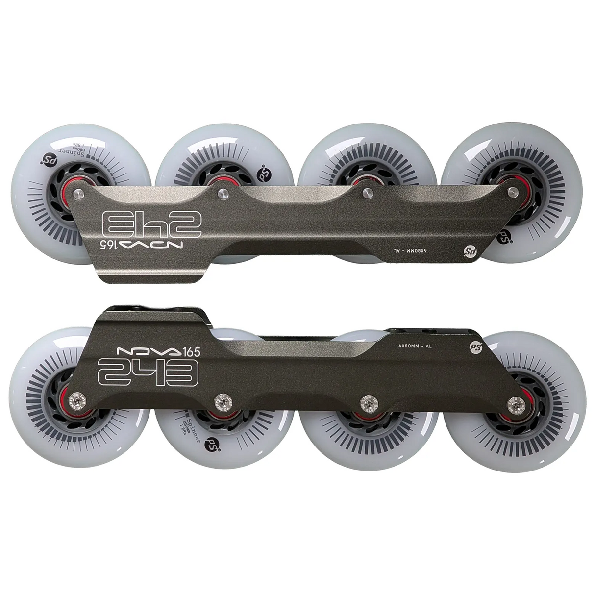 SKA2438880 POWERSLIDE Nova Frame 4x80mm 243mm + Spinner Wheels 4×80mm 88a | Dunkelgrau | Urban Inline Skating Inline Skating Rollerblading Inlineskaterollen Skating Wheels for Rollerblader  Rollen für Inlineskater Lörrach Freiburg Basel Inliner Richtige Größe right Size for Rollerblades Langhaltende Inlineskaterollen Longlasting Wheels for Rollerblading Skateschule und Skateshop Weil am Rhein SkaMiDan Deutschland Germany
