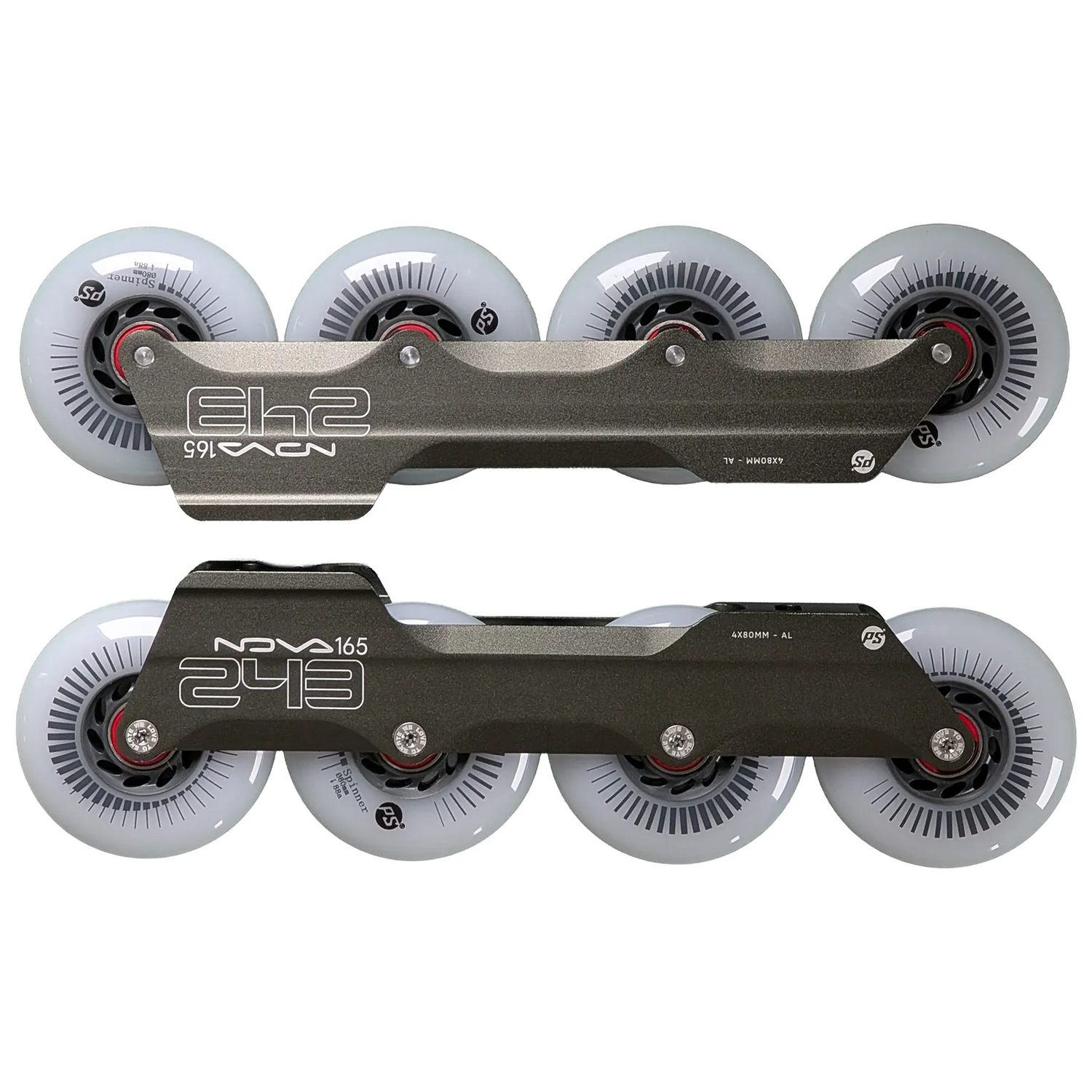 SKA2438880 POWERSLIDE Nova Frame 4x80mm 243mm + Spinner Wheels 4×80mm 88a | Dunkelgrau | Urban Inline Skating Inline Skating Rollerblading Inlineskaterollen Skating Wheels for Rollerblader  Rollen für Inlineskater Lörrach Freiburg Basel Inliner Richtige Größe right Size for Rollerblades Langhaltende Inlineskaterollen Longlasting Wheels for Rollerblading Skateschule und Skateshop Weil am Rhein SkaMiDan Deutschland Germany
