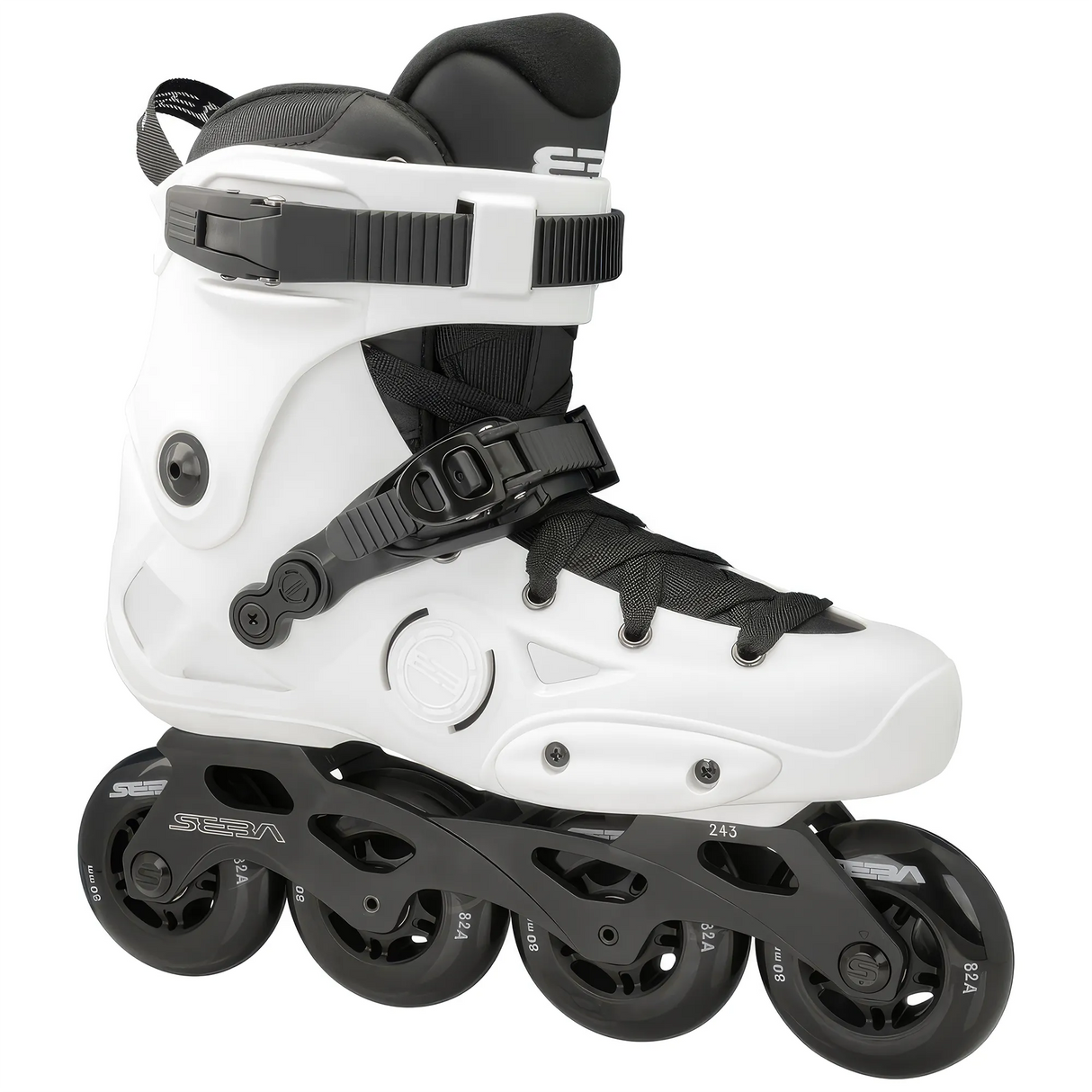 SKA24SSK-E380P-WH SEBA Skates E3 80 Premium – White – V3 | 165mm Dual Point Mounting | Slalom Skates | Urban & Freestyle Inlineskates Freeride Skates Freeride Inlineskates Freeride Inline Skates Freestyle Skates Slalom Skates Inline Freestyle Slalom Skating Mounting Inlineskate Freestyle Skates Trinity-X Fitness Inline Skate Fitness Inline Skates Rollerblades Sport Inline Skates Urban Inline Skating Urban Inline Skating Freeskates Training Skates Fitness Skates Marathon Skates Trinity Beginner Newbies Skate