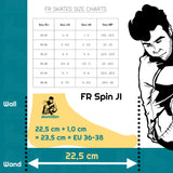 FR Skates FR Spin JI - Holo Blue | 3er Größen | High Performance Freestyle Slalom Inlineskates für Kinder & Jugendliche