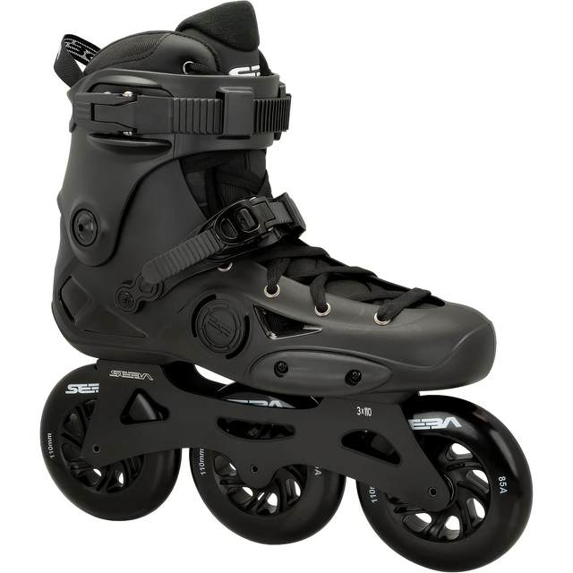 SKA25SSK-E3110-BK SEBA Skates E3 110 Premium – Black – V3 | 165mm Dual Point Mounting | Fitness, Freeride & Urban Inlineskates freeskates free skate freeride city skates inliner rollerblades hardboot hardshell hartschalen skate skamidan weil am rhein deutschland lörrach freiburg basel skamidan skateshop