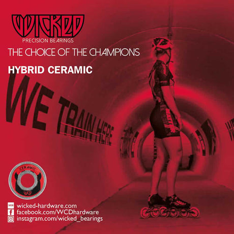 SKA310065 WICKED CERAMIC 608 7 Balls Kugellager Keramikkugellager und Titan mit TiN-Beschichtung Chromstahlkugellager mit TiN-Beschichtung Typ 608 Skate