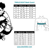 SKA5011 TRIPLE EIGHT Bash Guard | Oberkörper-Protektor | Schutz für das Roller Derby, Aggressive Inline & Park Skating | Schützer Für das Fitness Inline Skating | Fitness Skating Protektors | Schoner für Inline Skater | Protektion for Inline Skater | Knee Pads | Knieschützer | Knieschoner | Elbow Pads | Ellenbogen Protektoren | Lörrach Freiburg Basel Inliner Skateschule und Skateshop Weil am Rhein SkaMiDan Deutschland Germany
Size Chart Größentabelle