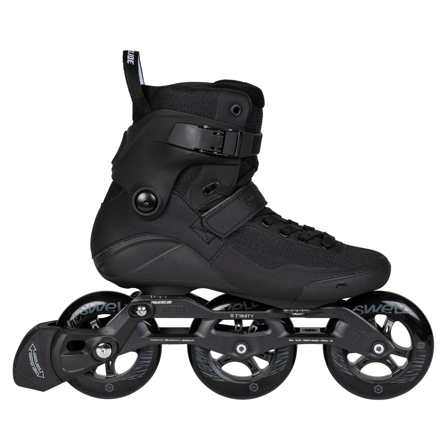 SKA510038 POWERSLIDE Swell 110 Triple Black | Trinity Mounting | Performance Fitness Inlineskates Freeskates Trainng Skates Strecken Skates Trinity Skates Einsteiger Beginner Inlineskates Inliner Fitness Inliner City Skates Fitness Inliner Sport Skates Sport Inliner Rollerblades Rollerblading Lörrach Freiburg Basel Inliner Skateschule und Skateshop Weil am Rhein SkaMiDan Deutschland Germany