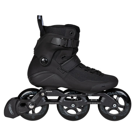 SKA510038 POWERSLIDE Swell 110 Triple Black | Trinity Mounting | Performance Fitness Inlineskates Freeskates Trainng Skates Strecken Skates Trinity Skates Einsteiger Beginner Inlineskates Inliner Fitness Inliner City Skates Fitness Inliner Sport Skates Sport Inliner Rollerblades Rollerblading Lörrach Freiburg Basel Inliner Skateschule und Skateshop Weil am Rhein SkaMiDan Deutschland Germany