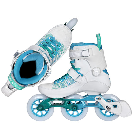 SKA510069 POWERSLIDE Swell Sheylyna 110 – Weiß Blau | Trinity Mounting | Performance & Fitness Inlineskates Rollerblades Sport Performance Speed Marathon Schnelle Fast Inline Skates Training Skates City Skates Inliner Sport Lörrach Freiburg Basel Inliner Rollerblading Blading Inline skate school rollerblading inlne skating school and skate shop Weil am Rhein SkaMiDan Lörrach Freiburg Basel Deutschland Germany