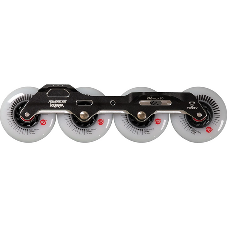 SKA520068/RTR/80 POWERSLIDE Trinity Katana Rocker Frame RTR Black & White – Spinner Rollen 4× 80mm 88A | Slalom & Freestyle Inline Skating Rahmen for inline Skating Urban Inline Skating Frames Inliner Rahmen für das urbane Gelände Lörrach Freiburg Basel Inliner Skateschule und Skateshop Weil am Rhein SkaMiDan Deutschland Germany

