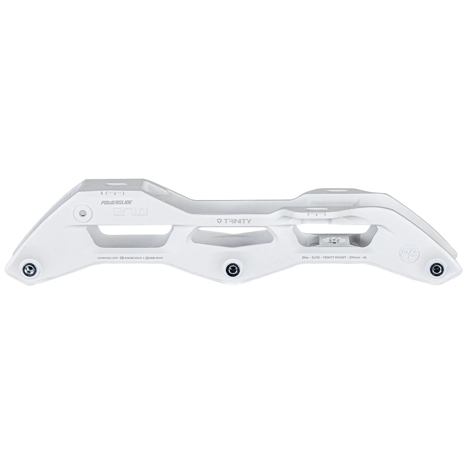 SKA520078/270 POWERSLIDE Elite Cast Syncro AL – 270mm 3x110 – Weiß | Trinity Mounting | Fitness & Urban Inline Skating | Urban Inline Skating Frames Rahmen für inline Skates Frames for inline Skating Urban Inline Skating Frames Inliner Rahmen für das urbane Gelände Lörrach Freiburg Basel Inliner Skateschule und Skateshop Weil am Rhein SkaMiDan Deutschland Germany
