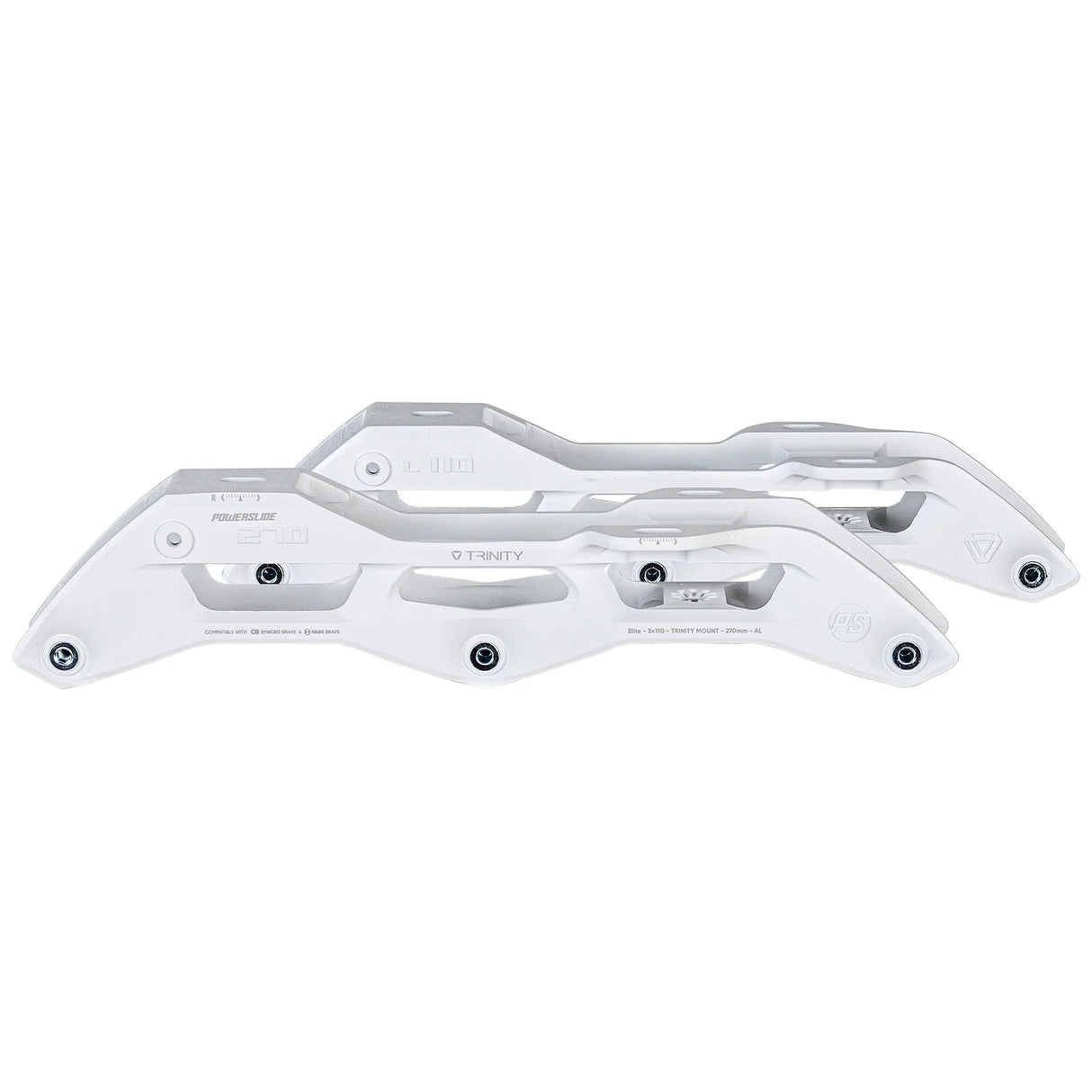 SKA520078/270 POWERSLIDE Elite Cast Syncro AL – 270mm 3x110 – Weiß | Trinity Mounting | Fitness & Urban Inline Skating | Urban Inline Skating Frames Rahmen für inline Skates Frames for inline Skating Urban Inline Skating Frames Inliner Rahmen für das urbane Gelände Lörrach Freiburg Basel Inliner Skateschule und Skateshop Weil am Rhein SkaMiDan Deutschland Germany
