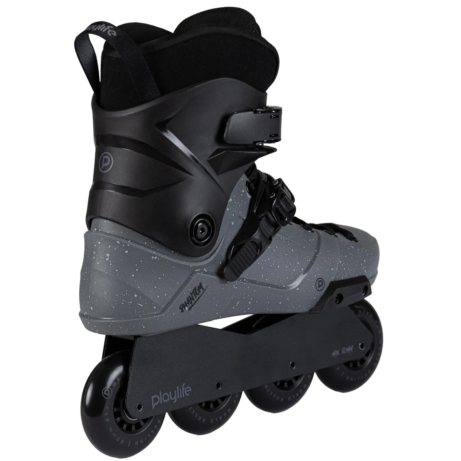SKA880369 PLAYLIFE Phantom 80 Black – Schwarz | 165 mm Dual Point Mounting | Freestyle & Urban Inlineskates freeskates free skate freeride city skates inliner rollerblades hardboot hardshell hartschalen skate skamidan weil am rhein deutschland lörrach freiburg basel skamidan skateshop