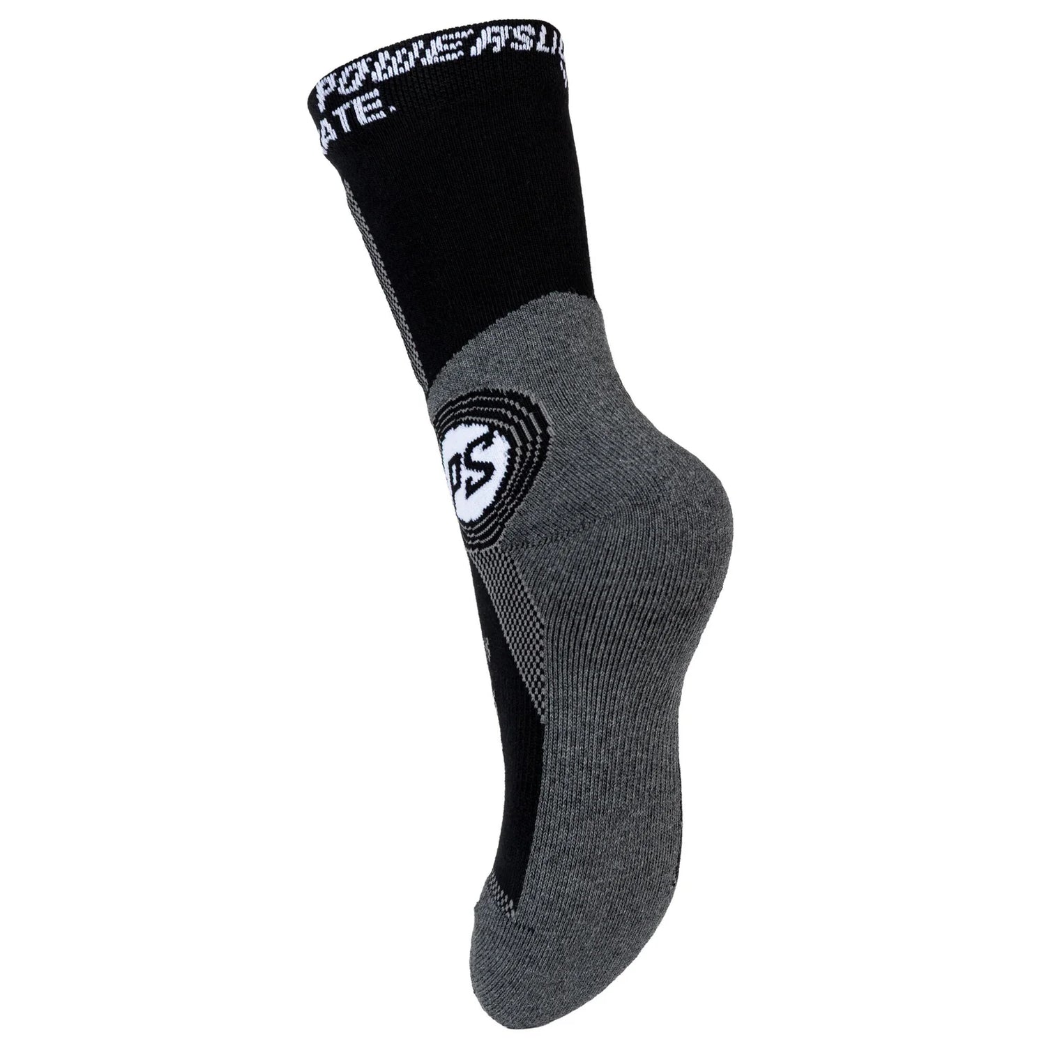 SKA900994/L/42-45 POWERSLIDE Skating Socks – Schwarz-Grau | Skatesocken für das komfortable Skaten | Bekleidung | Street Wear T-Shirts Hoodies Shorts Pants Lörrach Freiburg Basel Inliner Skateschule und Skateshop Weil am Rhein SkaMiDan Deutschland Germany
