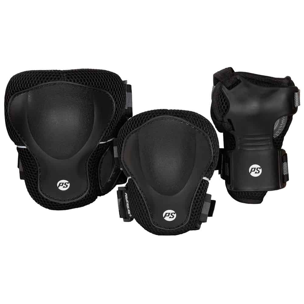 POWERSLIDE Pro Tri-Pack Black Pads | Pad set | Knee, elbow and wrist pads