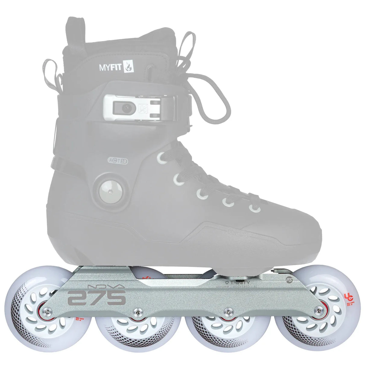 SKA904647/Silver/RTR/275 POWERSLIDE Nova Frame RTR – Silber | 4× 90 mm 275 mm – Natural Rocker | Trinity Mounting | Urban Inline Skating Frames Rahmen für inline Skates Frames for inline Skating Urban Inline Skating Frames Inliner Rahmen für das urbane Gelände Lörrach Freiburg Basel Inliner Skateschule und Skateshop Weil am Rhein SkaMiDan Deutschland Germany
