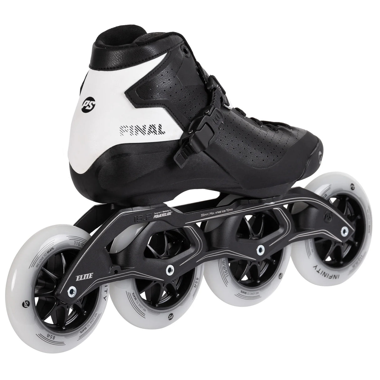 SKA904695 POWERSLIDE Final 110 | 335mm | Schwarz | Trinity Mounting | Speed & Marathon Inlineskates Speed Skates Marathon Skates Race Skates Race Inline skates Rollerblades Rollerskates Fitness Inline Skate Fitness Inline Skates Rollerblades Sport Inline Skates Urban Inline Skating Urban Inline Skating Freeskates Training Skates Fitness Skates Marathon Skates Trinity Beginner Newbies Skates City Skates Fitness Inliner Sport Skates Sport Inliner Rollerblades Rollerblading Lörrach Freiburg Basel Inliner Rolle