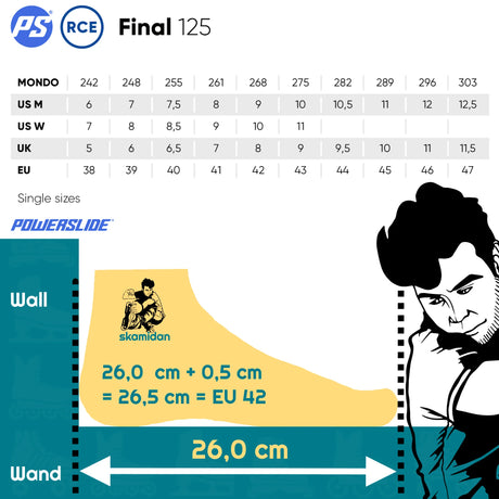SKA904696 POWERSLIDE Final 125 | 318mm | Schwarz | Trinity X Mounting | Speed & Marathon Inlineskates Speed Skates Marathon Skates Race Skates Race Inline skates Rollerblades Rollerskates Fitness Inline Skate Fitness Inline Skates Rollerblades Sport Inline Skates Urban Inline Skating Urban Inline Skating Freeskates Training Skates Fitness Skates Marathon Skates Trinity Beginner Newbies Skates City Skates Fitness Inliner Sport Skates Sport Inliner Rollerblades Rollerblading Lörrach Freiburg Basel Inliner Rol