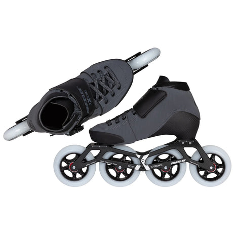 SKA904719 POWERSLIDE 3X adj. Evo Kids Racing Skates | Dark Grey | Trinity X | Speed Inlineskates für Kinder Speed Inline Skating Race Skating Race Wheels Speed Wheels Speed Rollen Rennrollen Geschwindigkeit Höchstgeschwindigkeit High-Speed Performance Rollen Made in Germany Manao Rollen Manao Wheels Manao Speed Skating SkaMiDan Deutschland Germany Weil am Rhein Basel Freiburg Lörrach Skateshop