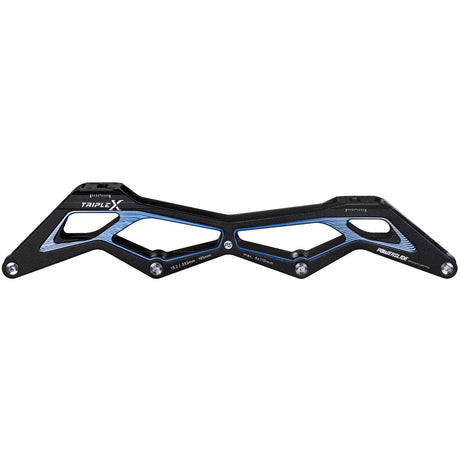 SKA904729 POWERSLIDE Triple X Frame 4x110 Black/Blue 195 | 335mm | Aluminium | 195mm Dual Point Mounting | Fitness & Speed Inline Skating | Fitness & Urban Inline Skating Inline Skating | Urban Inline Skating Frames Rahmen für inline Skates Frames for inline Skating Urban Inline Skating Frames Inliner Rahmen für das urbane Gelände Lörrach Freiburg Basel Inliner Skateschule und Skateshop Weil am Rhein SkaMiDan Deutschland Germany
