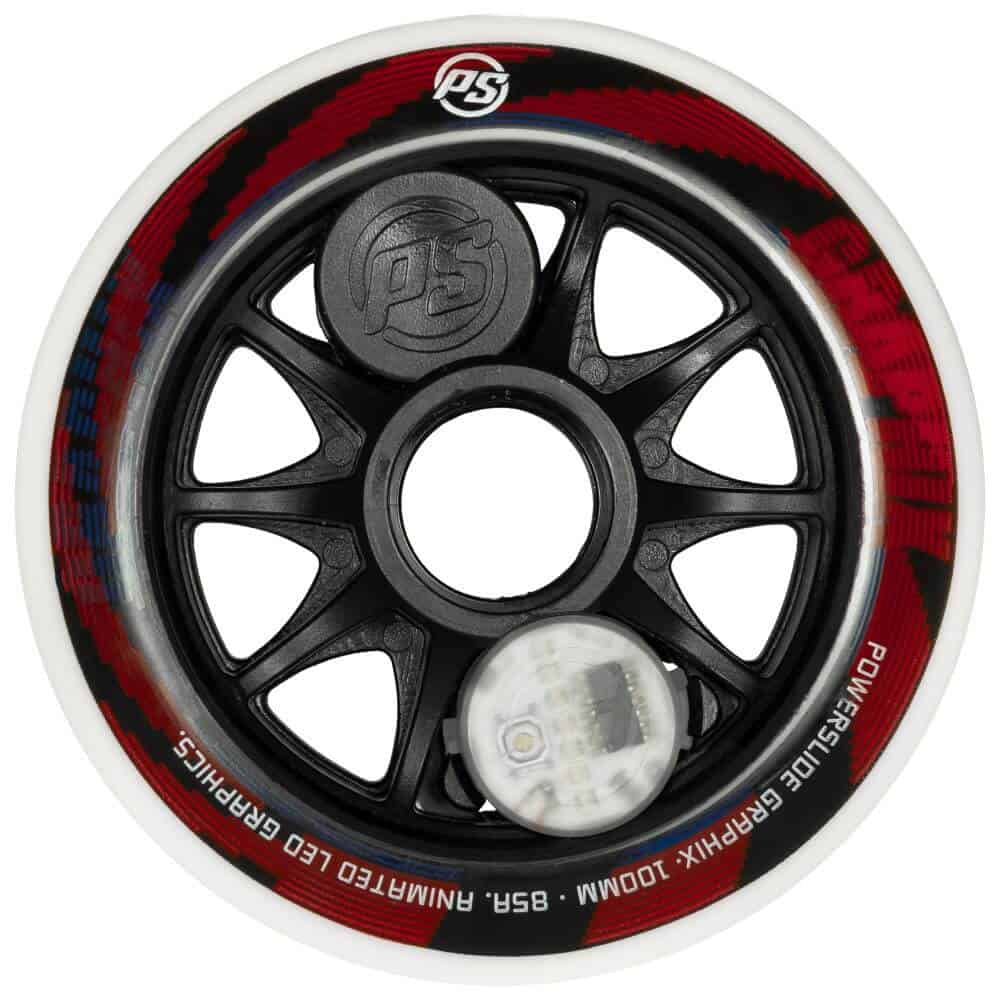 POWERSLIDE Graphix LED Wheels Colorful 100mm 85A | Luminous wheels | 1 piece