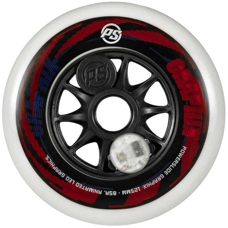 POWERSLIDE Graphix LED Wheels Colorful 125mm 86A | Leuchtrollen | 1-Stück