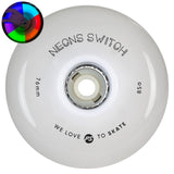 SKA905498/4-Pack POWERSLIDE Neons Switch LED Rollen – 76mm 85A | LED Rollen für Inlineskates | Leuchtrollen für das Inline Skating Inline Skating Rollerblading Inlineskaterollen Skating Wheels for Rollerblader  Rollen für Inlineskater Lörrach Freiburg Basel Inliner Richtige Größe right Size for Rollerblades Langhaltende Inlineskaterollen Longlasting Wheels for Rollerblading Skateschule und Skateshop Weil am Rhein SkaMiDan Deutschland Germany
