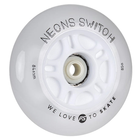 SKA905500/4-Pack POWERSLIDE Neons Switch LED Rollen – 84mm 85A | LED Rollen für Inlineskates | Leuchtrollen für das Inline Skating Inline Skating Rollerblading Inlineskaterollen Skating Wheels for Rollerblader  Rollen für Inlineskater Lörrach Freiburg Basel Inliner Richtige Größe right Size for Rollerblades Langhaltende Inlineskaterollen Longlasting Wheels for Rollerblading Skateschule und Skateshop Weil am Rhein SkaMiDan Deutschland Germany
