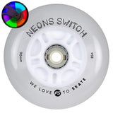 SKA905501/4-Pack POWERSLIDE Neons Switch LED Rollen – 90mm 85A | LED Rollen für Inlineskates | Leuchtrollen für das Inline Skating Inline Skating Rollerblading Inlineskaterollen Skating Wheels for Rollerblader  Rollen für Inlineskater Lörrach Freiburg Basel Inliner Richtige Größe right Size for Rollerblades Langhaltende Inlineskaterollen Longlasting Wheels for Rollerblading Skateschule und Skateshop Weil am Rhein SkaMiDan Deutschland Germany

