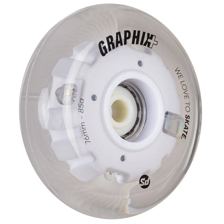 SKA905523/Piece POWERSLIDE Graphix Plus LED Rollen – 76mm 85A | LED Rollen für Inlineskates | Leuchtrollen für das Inline Skating | Inline Skating Rollen Inline Skating Wheels Rollerblading Wheels Inline Skating Rollerblading Inlineskaterollen Skating Wheels for Rollerblader  Rollen für Inlineskater Lörrach Freiburg Basel Inliner Richtige Größe right Size for Rollerblades Langhaltende Inlineskaterollen Longlasting Wheels for Rollerblading Skateschule und Skateshop Weil am Rhein SkaMiDan Deutschland Germany
