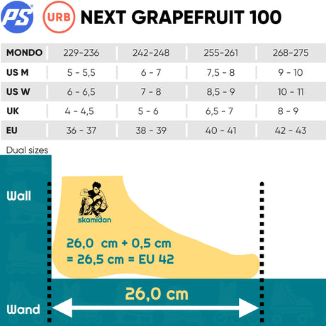 SKA908462 POWERSLIDE Next Grapefruit 100 | Trinity X | Urban Inlineskates Inline Skates Rollerblades Urban Inline Skating Freeskates Trainng Skates Strecken Skates Trinity Skates Einsteiger Beginner Inlineskates Inliner Fitness Inliner City Skates Fitness Inliner Sport Skates Sport Inliner Rollerblades Rollerblading Lörrach Freiburg Basel Inliner Skateschule und Skateshop Weil am Rhein SkaMiDan Deutschland Germany