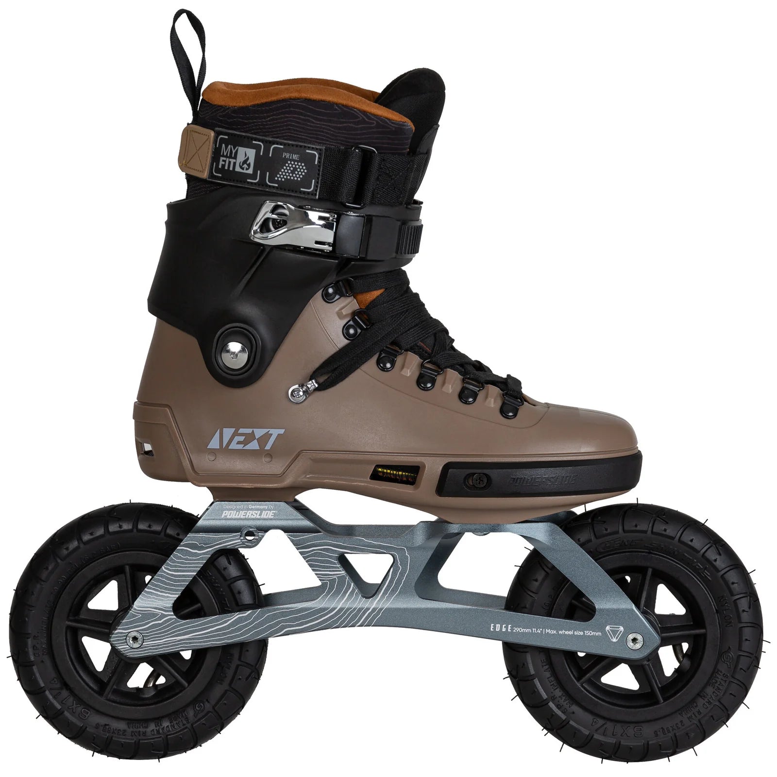 SKA908464 POWERSLIDE Next Edge 150 Brown | Trinity Mounting  | SUV & Offroad Inlineskates | Offroad Inline Skating Offroad Inline Skating Off-road inline skates offroad inliner SUV skates SUV Rollerblades SUV Inlnineskates SUV Air Wheels Air Rims Air Tire Off-Road Skating SUV Skating Off road inline skating off road blading Urban Inlineskate Fitness Inlineskates Inlineskates Sport Inline Skates Rollerblades Urban Inline Skating Urban Inline Skating Freeskates Trainng Skates Strecken Skates Trinity Skates Ei