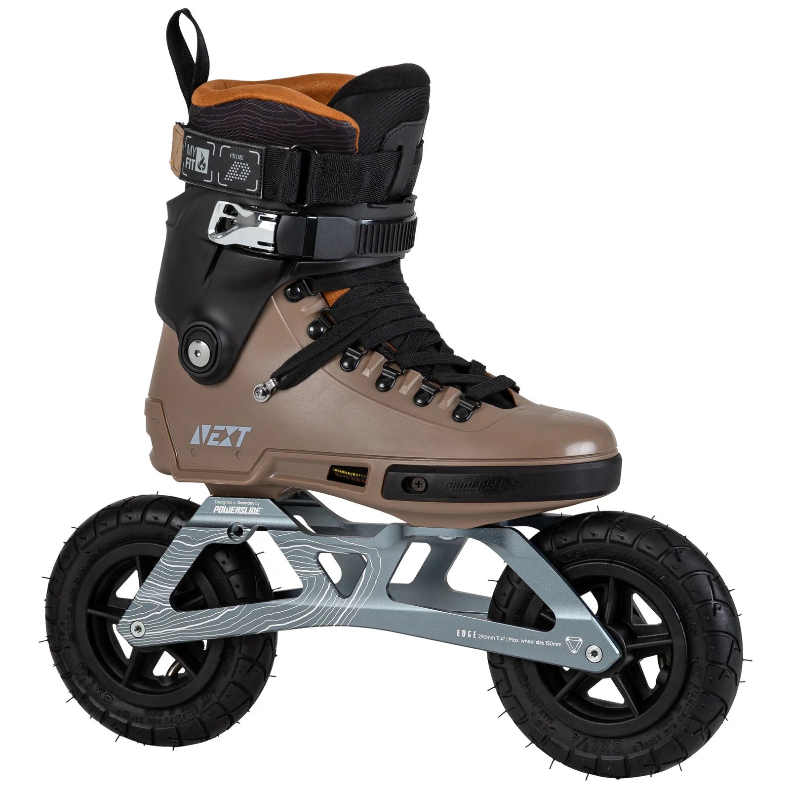 SKA908464 POWERSLIDE Next Edge 150 Brown | Trinity Mounting  | SUV & Offroad Inlineskates | Offroad Inline Skating Offroad Inline Skating Off-road inline skates offroad inliner SUV skates SUV Rollerblades SUV Inlnineskates SUV Air Wheels Air Rims Air Tire Off-Road Skating SUV Skating Off road inline skating off road blading Urban Inlineskate Fitness Inlineskates Inlineskates Sport Inline Skates Rollerblades Urban Inline Skating Urban Inline Skating Freeskates Trainng Skates Strecken Skates Trinity Skates Ei