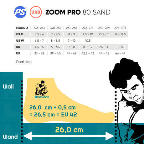 SKA908482 POWERSLIDE Zoom Pro 80 Sand FSK – Braun Beige | Trinity Mounting | Freeride & Urban Inlineskates freeskates free skate freeride city skates inliner rollerblades hardboot hardshell hartschalen skate skamidan weil am rhein deutschland lörrach freiburg basel skamidan skateshop