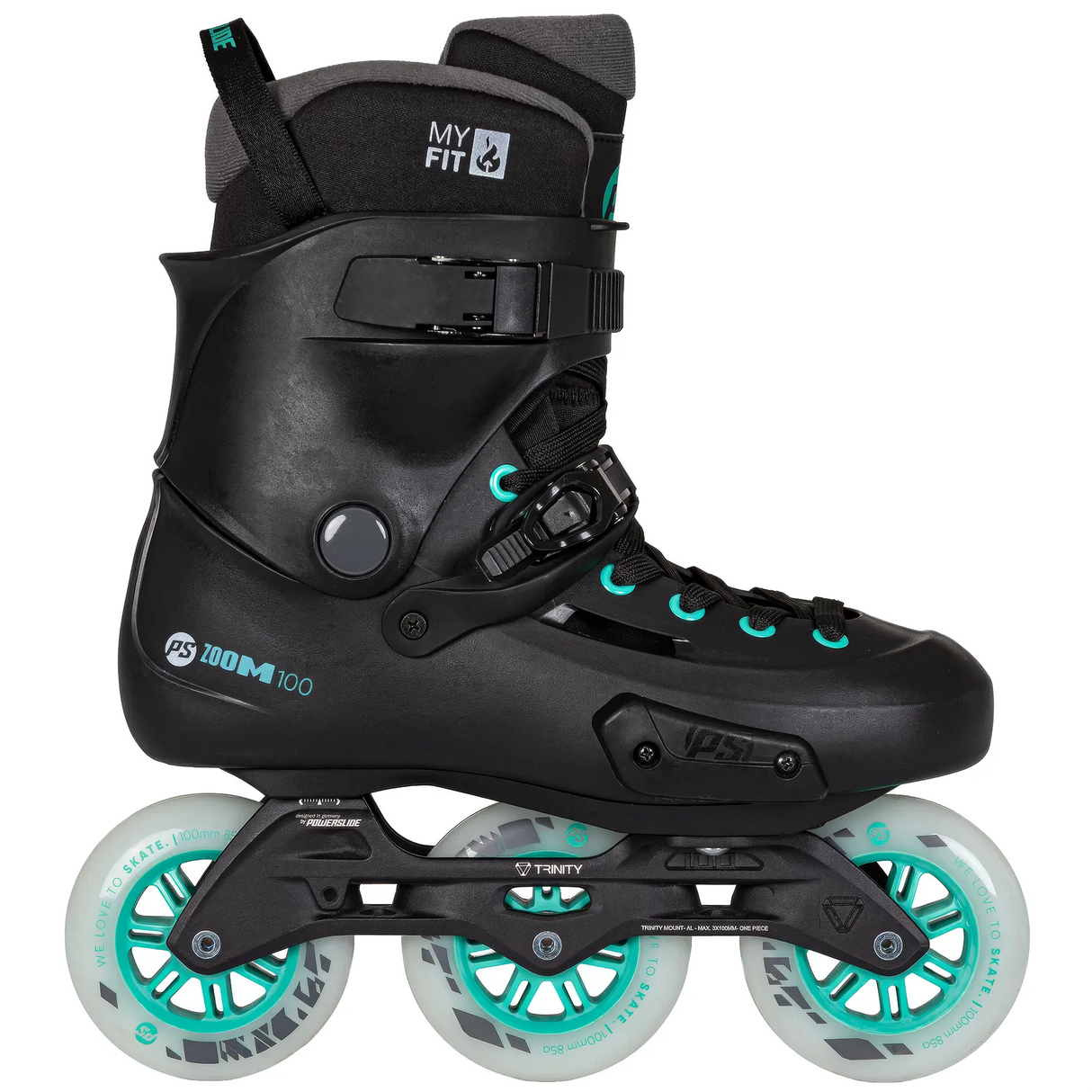 SKA908491 POWERSLIDE Zoom Pro 100 – Black & Mint | Trinity Mounting | Urban Inlineskates Sport Inline Skates Rollerblades Urban Inline Skating Urban Inline Skating Freeskates Trainng Skates Strecken Skates Trinity Skates Einsteiger Beginner Inlineskates Inliner Fitness Inliner City Skates Fitness Inliner Sport Skates Sport Inliner Rollerblades Rollerblading Lörrach Freiburg Basel Inliner Skateschule und Skateshop Weil am Rhein SkaMiDan Deutschland Germany
