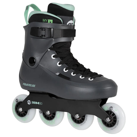 SKA908492 POWERSLIDE Zoom 80 Anthracite | Nietbefestigung | Auch für breite Füße geeignet | Freeride & Urban Inlineskates freeskates free skate freeride city skates inliner rollerblades hardboot hardshell hartschalen skate skamidan weil am rhein deutschland lörrach freiburg basel skamidan skateshop