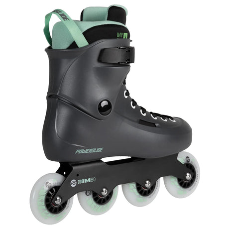 SKA908492 POWERSLIDE Zoom 80 Anthracite | Nietbefestigung | Auch für breite Füße geeignet | Freeride & Urban Inlineskates freeskates free skate freeride city skates inliner rollerblades hardboot hardshell hartschalen skate skamidan weil am rhein deutschland lörrach freiburg basel skamidan skateshop