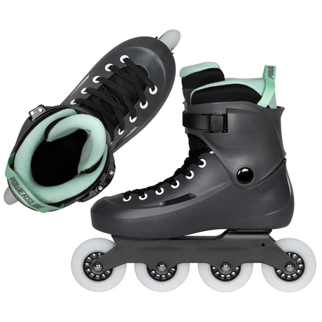 SKA908492 POWERSLIDE Zoom 80 Anthracite | Nietbefestigung | Auch für breite Füße geeignet | Freeride & Urban Inlineskates freeskates free skate freeride city skates inliner rollerblades hardboot hardshell hartschalen skate skamidan weil am rhein deutschland lörrach freiburg basel skamidan skateshop