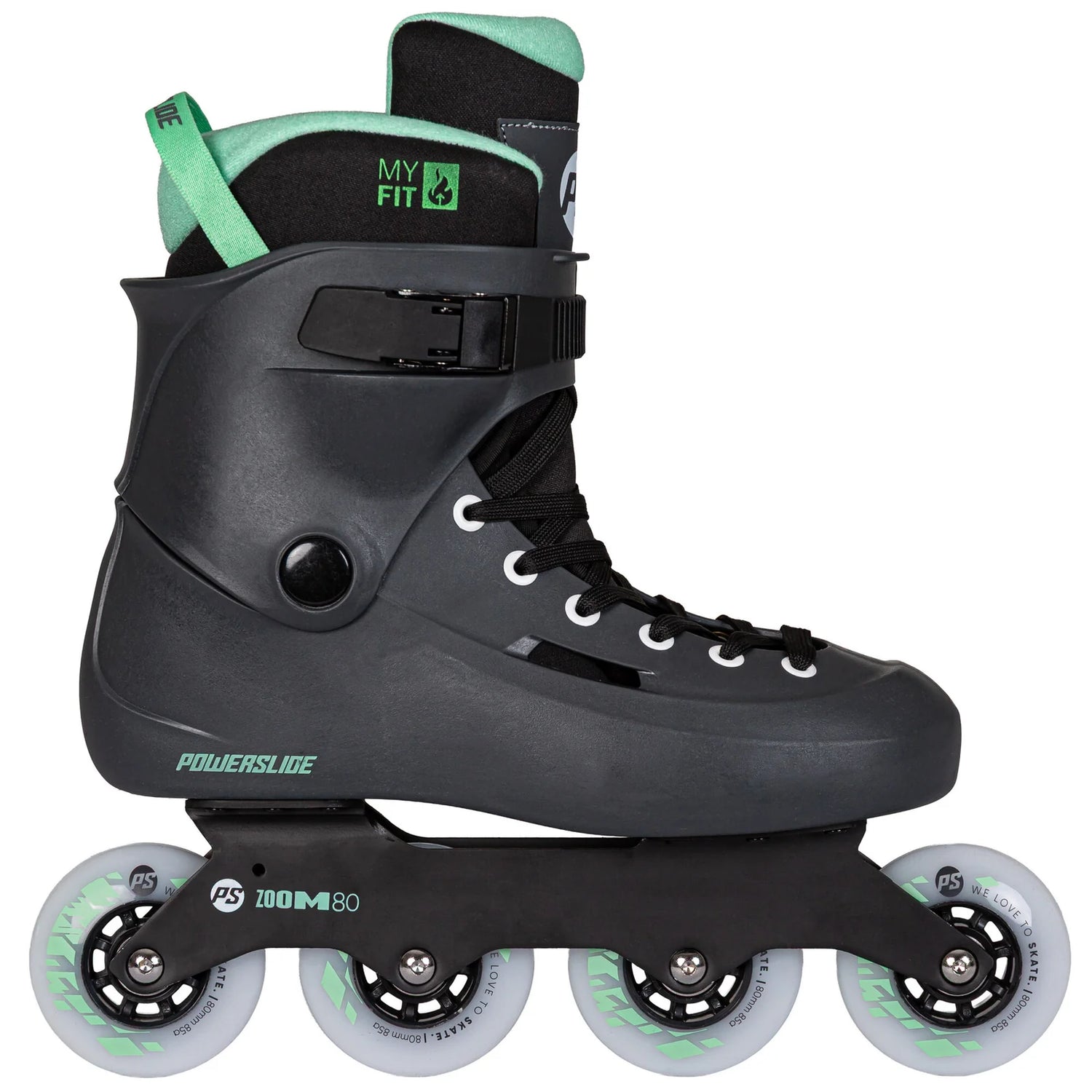 SKA908492 POWERSLIDE Zoom 80 Anthracite | Nietbefestigung | Auch für breite Füße geeignet | Freeride & Urban Inlineskates freeskates free skate freeride city skates inliner rollerblades hardboot hardshell hartschalen skate skamidan weil am rhein deutschland lörrach freiburg basel skamidan skateshop