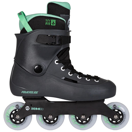 SKA908492 POWERSLIDE Zoom 80 Anthracite | Nietbefestigung | Auch für breite Füße geeignet | Freeride & Urban Inlineskates freeskates free skate freeride city skates inliner rollerblades hardboot hardshell hartschalen skate skamidan weil am rhein deutschland lörrach freiburg basel skamidan skateshop