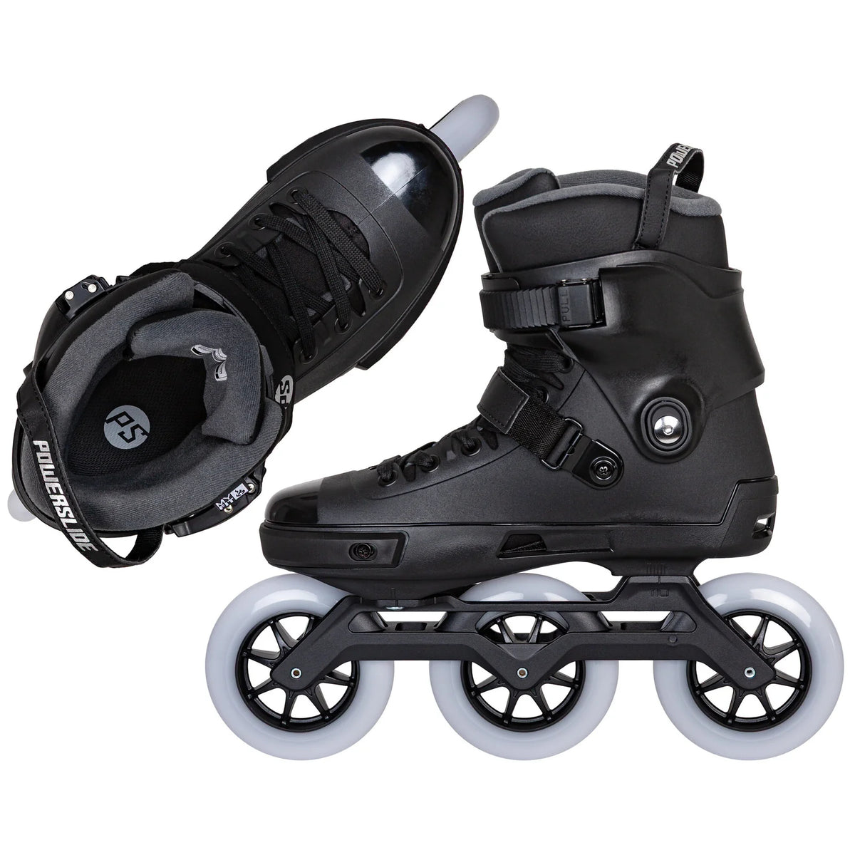 SKA908497 POWERSLIDE Next 110 Black 2.0 – Schwarz | Trinity Mounting | Freeride & Urban Inlineskates freeskates free skate freeride city skates inliner rollerblades hardboot hardshell hartschalen skate skamidan weil am rhein deutschland lörrach freiburg basel skamidan skateshop